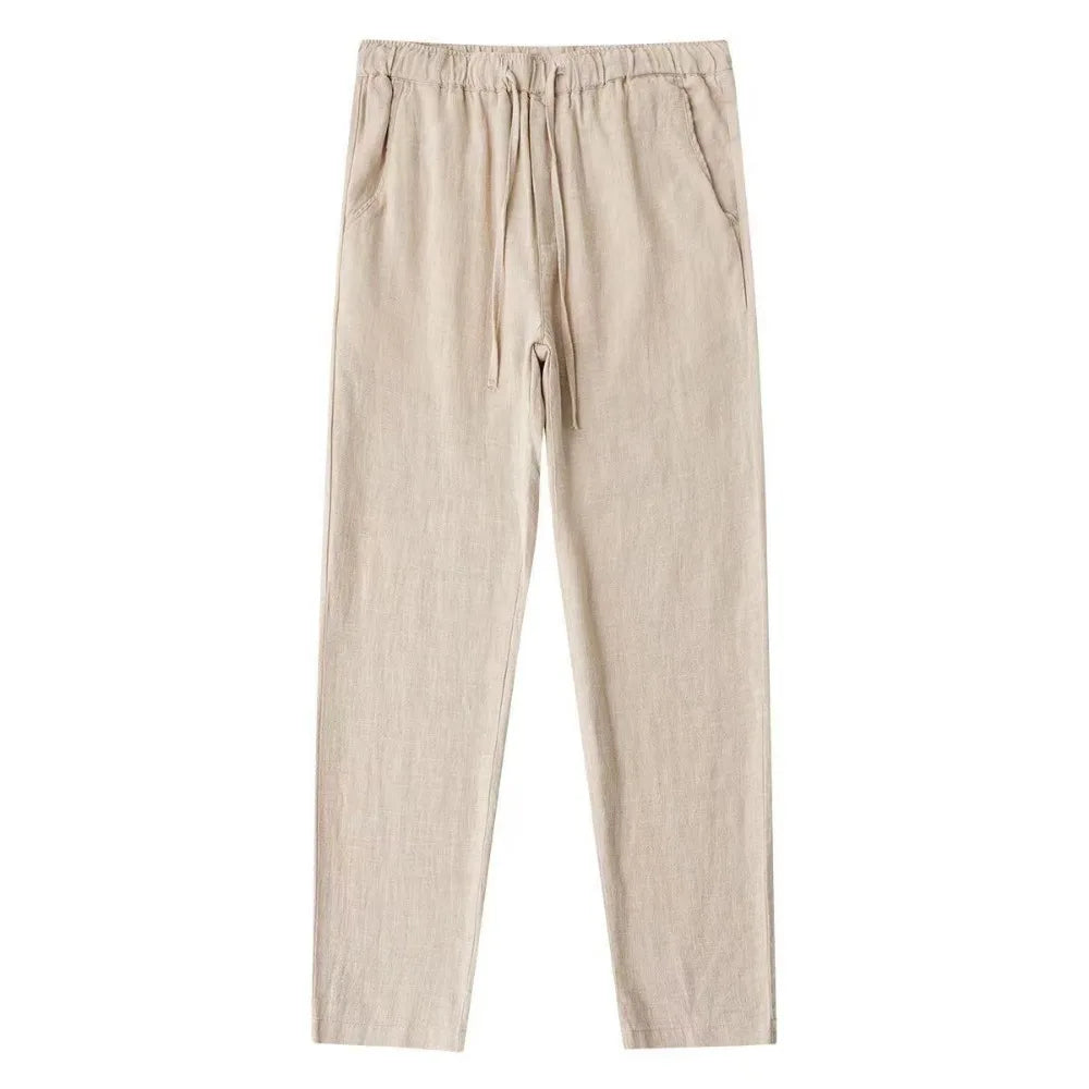 Pantalon Lin Positano Kaki Clair